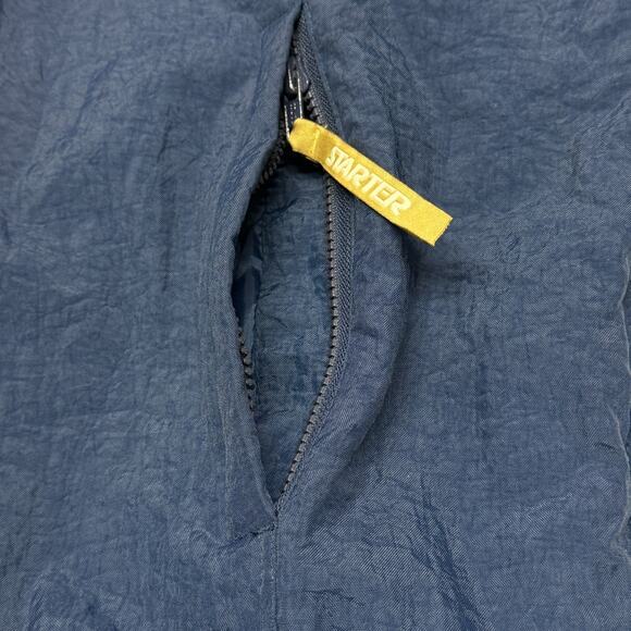 Vintage Notre Dame Starter Jacket Mens Large Blue Gold Quilted Fighting Irish - Picture 8 of 12